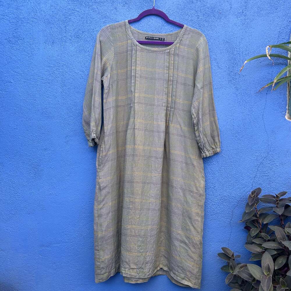 gudrun sjoden gray linen dress